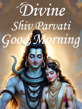 Divine Shiv Parvati Good Morning Greetings2