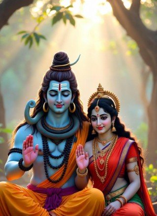 Divine Shiv Parvati Good Morning Greetings4