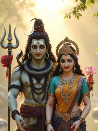 Divine Shiv Parvati Good Morning Greetings5