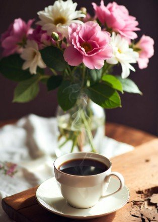Good Morning Coffee and Flowers2