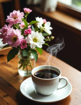 Good Morning Coffee and Flowers5