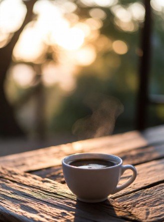 Good morning with coffee and sunshine1