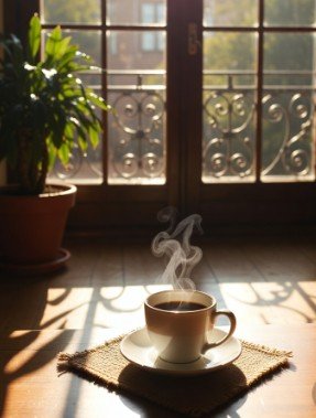 Good morning with coffee and sunshine4