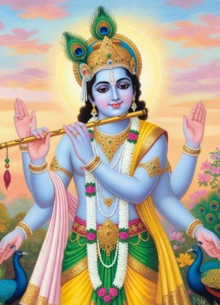 Krishna Flute Good Morning Images
