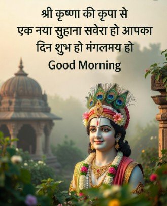 Shri Krishna Good Morning Wishes in Hindi5