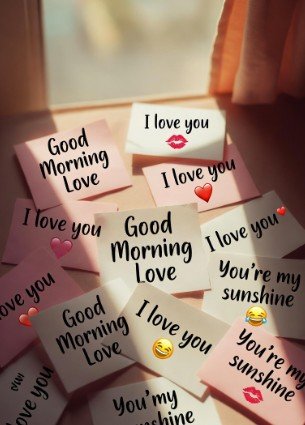 ood Morning Love Messages with Emojis1