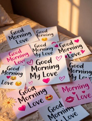 ood Morning Love Messages with Emojis4