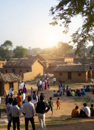Baisakhi Village Fair in Morning Glow1