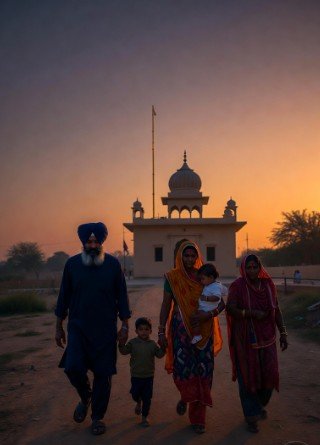Punjabi Family Heading to Gurudwara at Dawn3