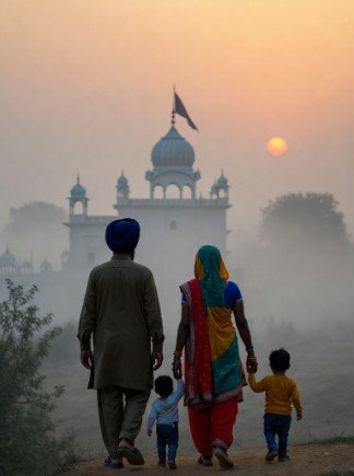 Punjabi Family Heading to Gurudwara at Dawn4