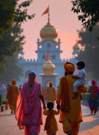 Punjabi Family Heading to Gurudwara at Dawn5