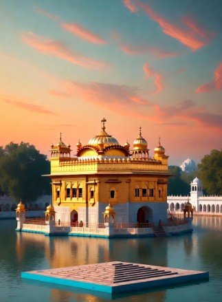 Sunrise Over Golden Temple on Baisakhi2