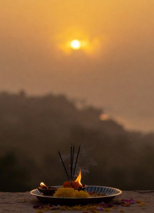 Sunrise offering to Surya Dev3