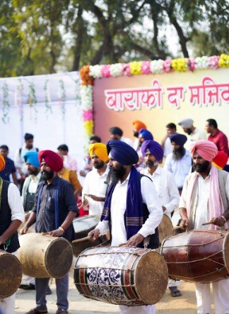 Traditional Drummers Welcoming Baisakhi Day5
