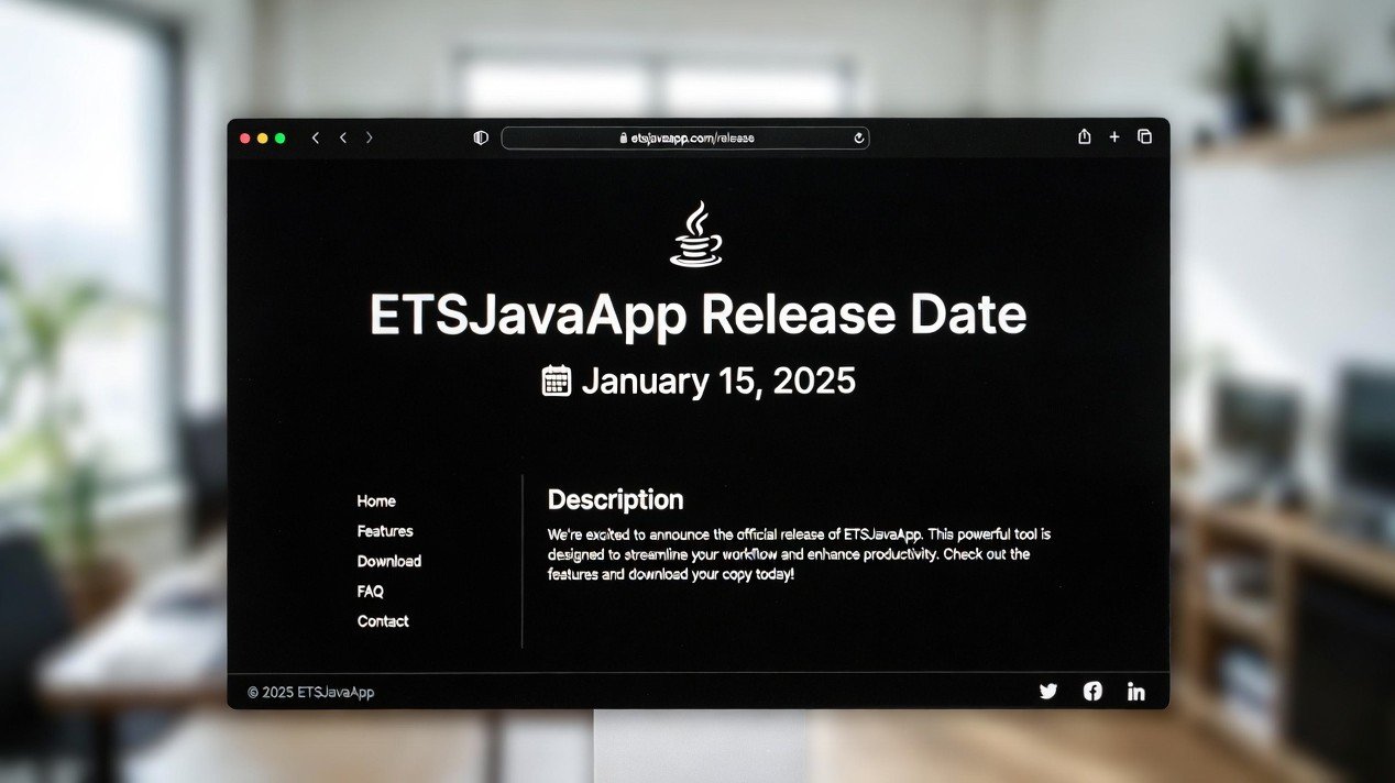 ETSJavaApp Release Date